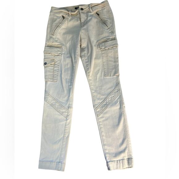 Ralph Lauren Y2K khaki denim stretch cargo pants. Size 4 - Picture 1 of 6